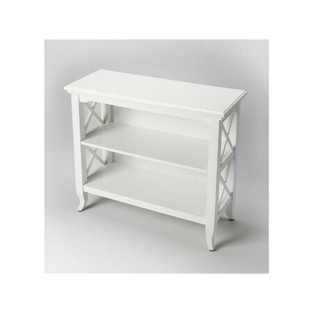 Made-To-Order Glossy White Low Bookcase MA714944